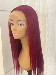 13x4 lacefront burgundy wig